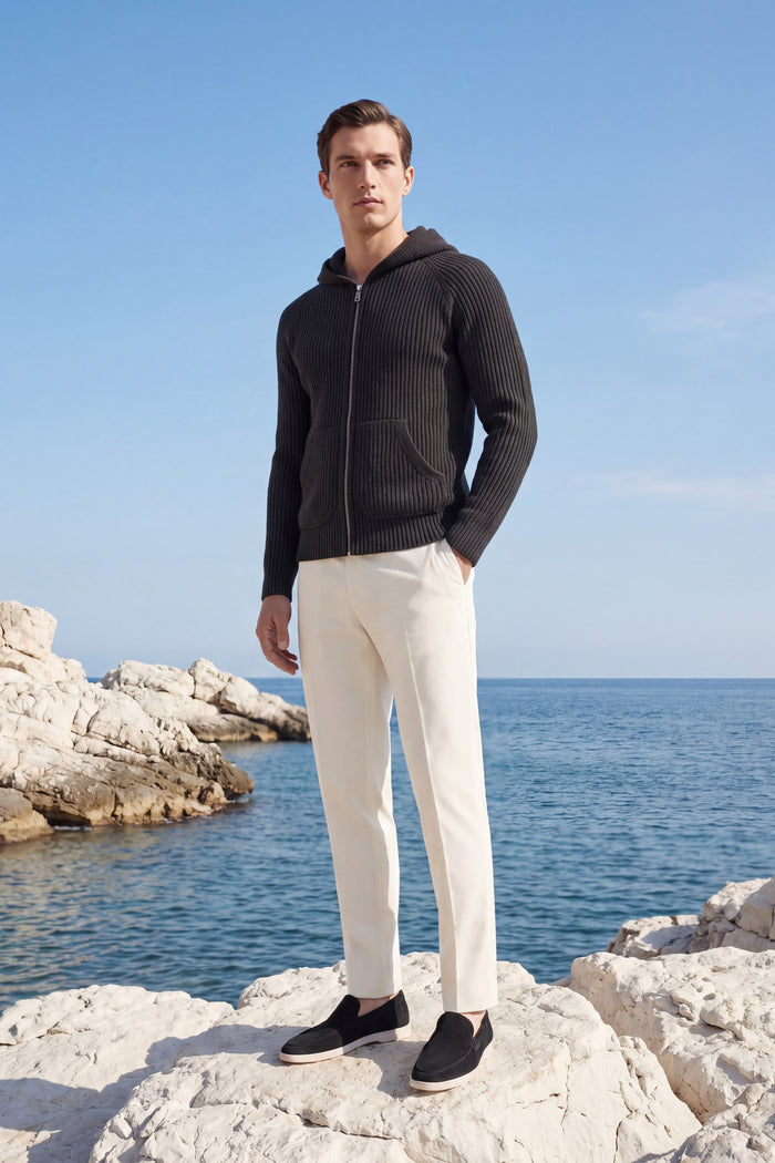 Sorrento Hooded Knit Black