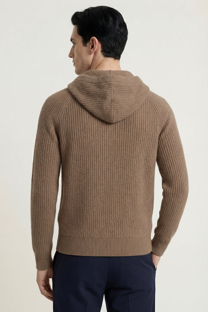 Sorrento Hooded Knit Brown