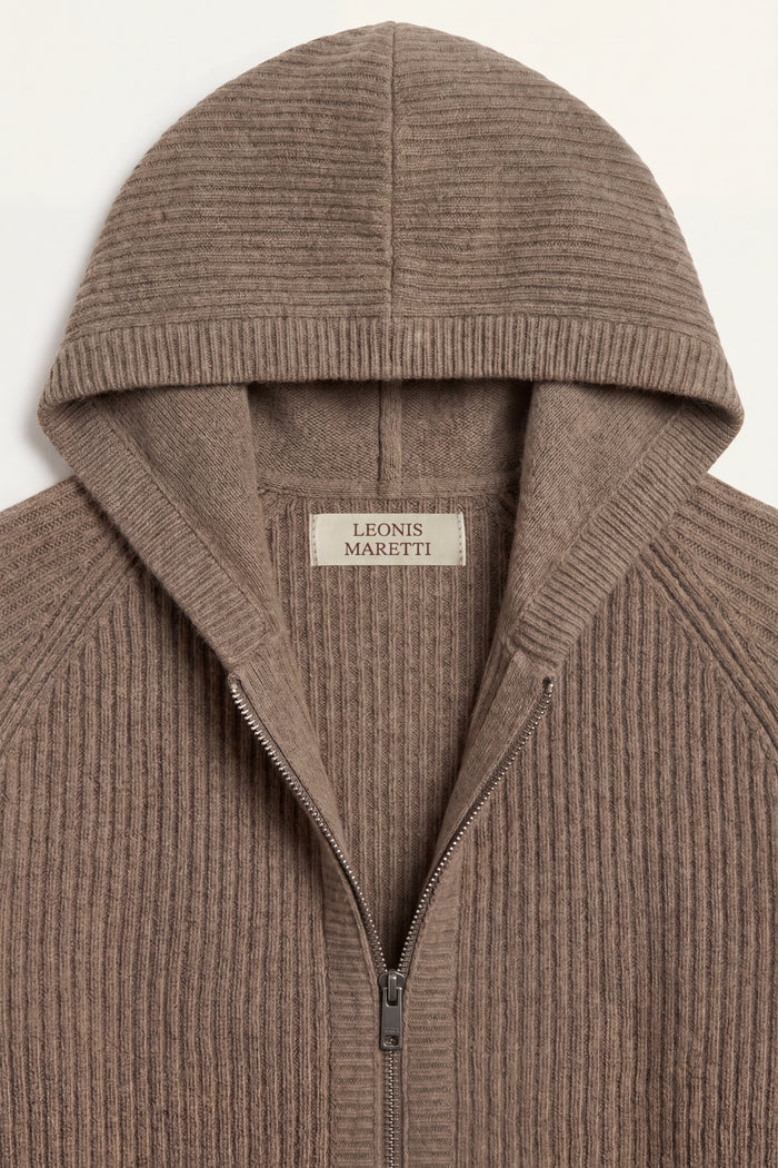 Sorrento Hooded Knit Brown