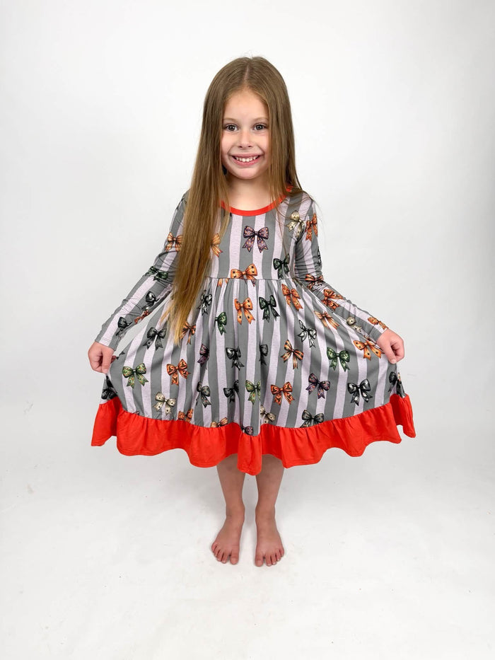 Spook & Sparkle Long Sleeve Twirl Dress