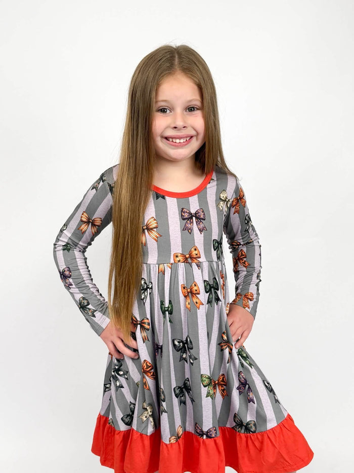 Spook & Sparkle Long Sleeve Twirl Dress