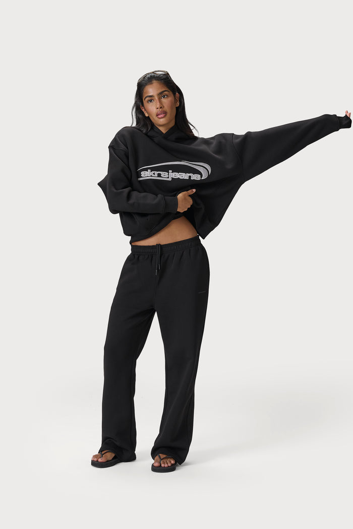 Staten Logo Hoodie in Black
