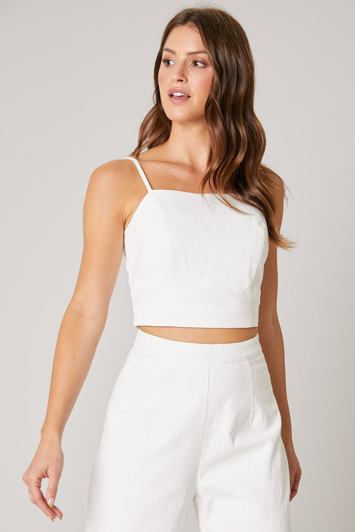 Stay Extra Square Neck Crop Top