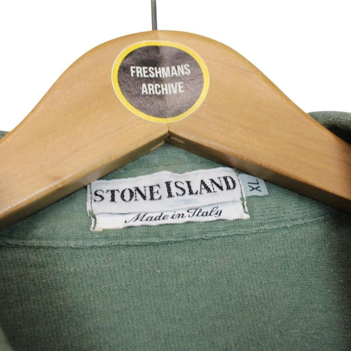 Stone Island SS 1995 Green Full Zip Cotton Sweatshirt