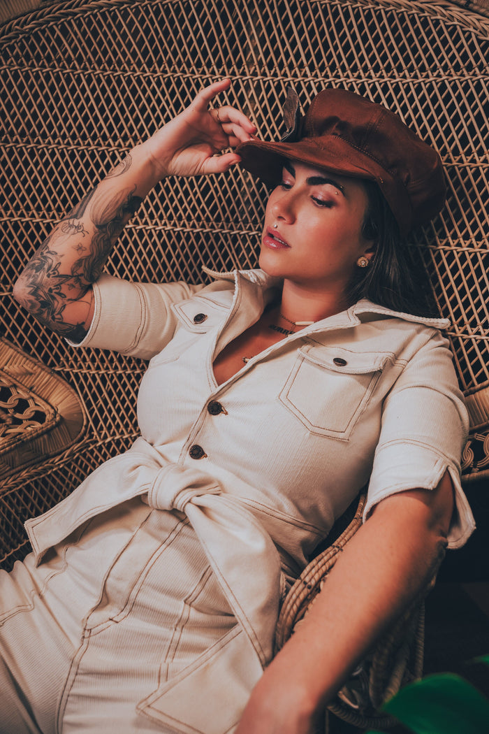 Soul Sister Since 1969 - Paper Girl Hat - Tobacco