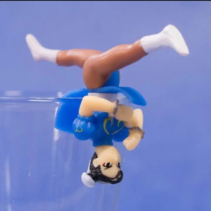 Street Fighter V Kitan Club Cup Topper Figures (Complete Set of 5) - Ryu, Chun-Li, Cammy, Vega, M. Bison