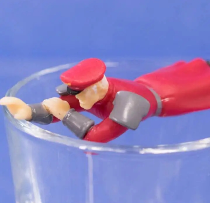 Street Fighter V Kitan Club Cup Topper Figures (Complete Set of 5) - Ryu, Chun-Li, Cammy, Vega, M. Bison