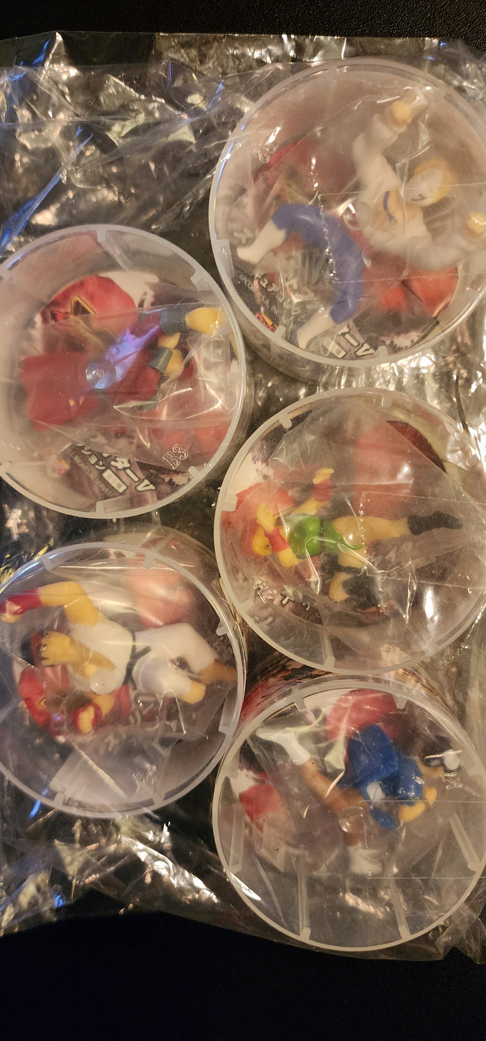Street Fighter V Kitan Club Cup Topper Figures (Complete Set of 5) - Ryu, Chun-Li, Cammy, Vega, M. Bison