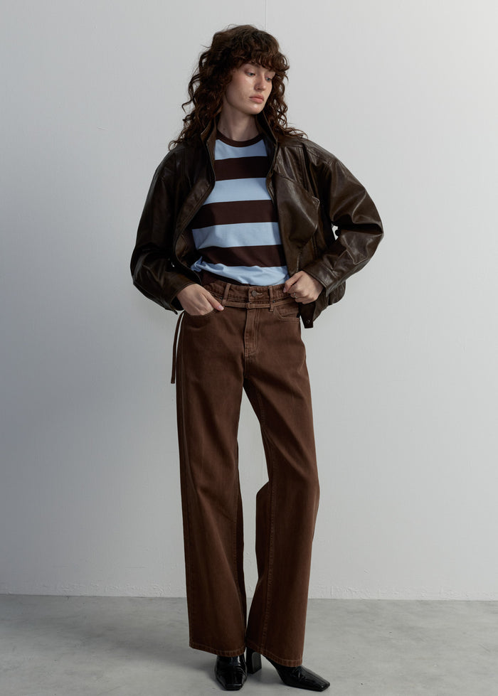 STRIPED OVERSIZED-FIT TEE