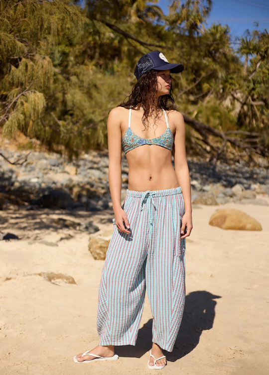 Striped Quinn Pant - Prep Rouge Combo