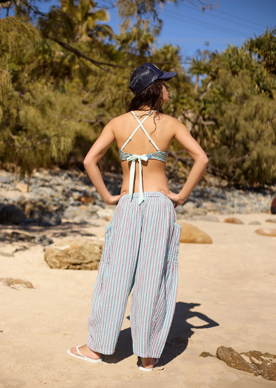 Striped Quinn Pant - Prep Rouge Combo