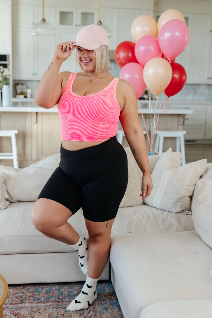 Swift Strides Biker Shorts in Black by Rae Mode