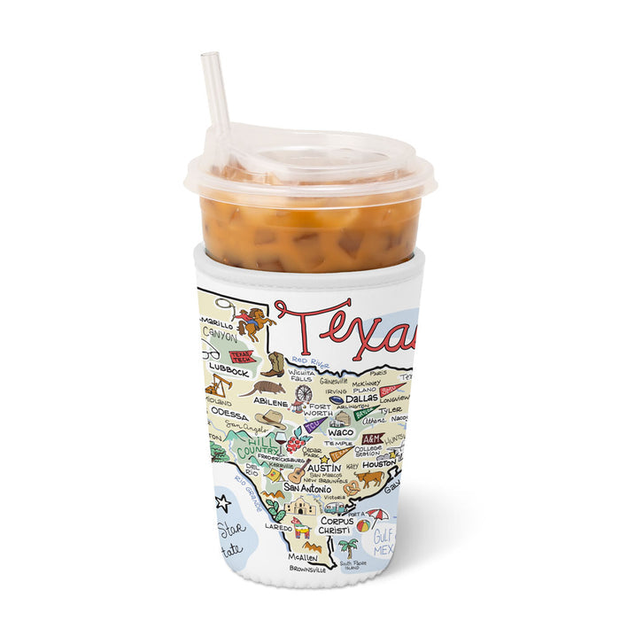 Swig Coolie Iced Cup TEXAS MAP MEDIUM KOOZIE
