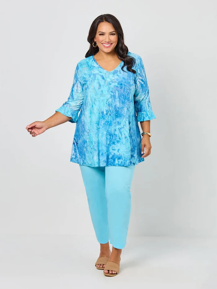 Swish Jacquard Swing Top Blue Skies