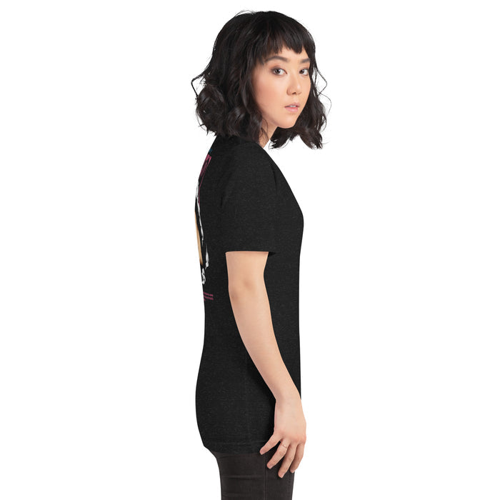 T-shirt noir chiné anime chibi pirate femme profil droit