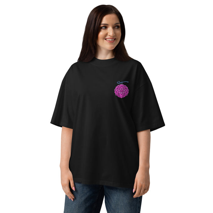 T-shirt col montant collage manga noir face