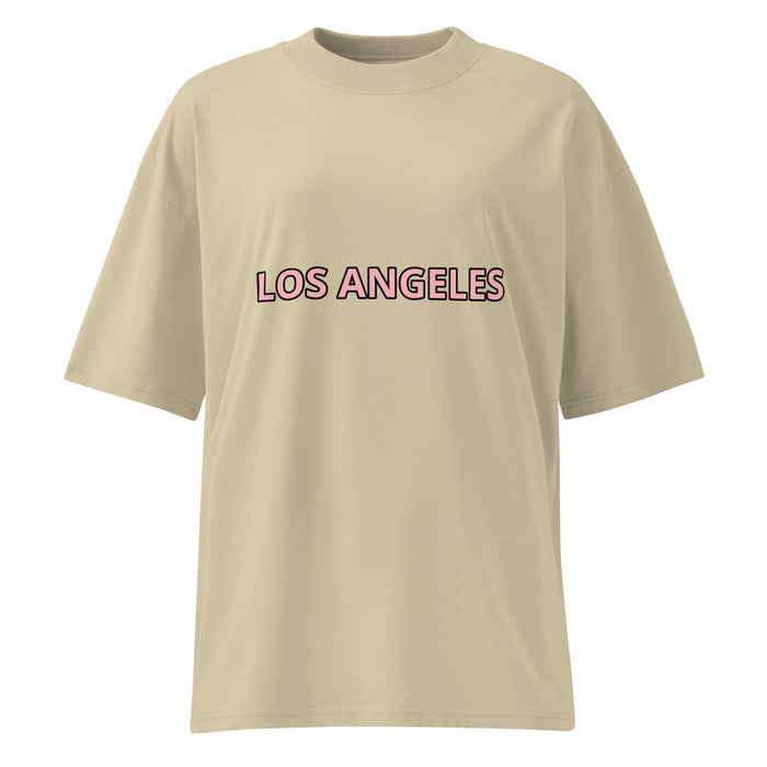 T-shirt oversize col montant Los Angeles Superior Pierre face - texte imprimé Los Angeles à la poitrine
