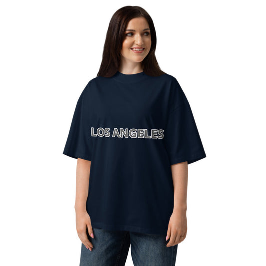 T-shirt oversize Los Angeles Superior Bleu Marine face - logo Los Angeles imprimé sur la poitrine