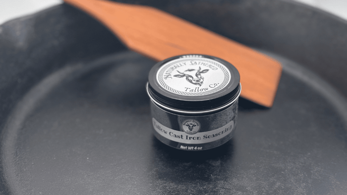 Tallow Cast Iron Seasoning - Naturally Lathered Tallow Co.