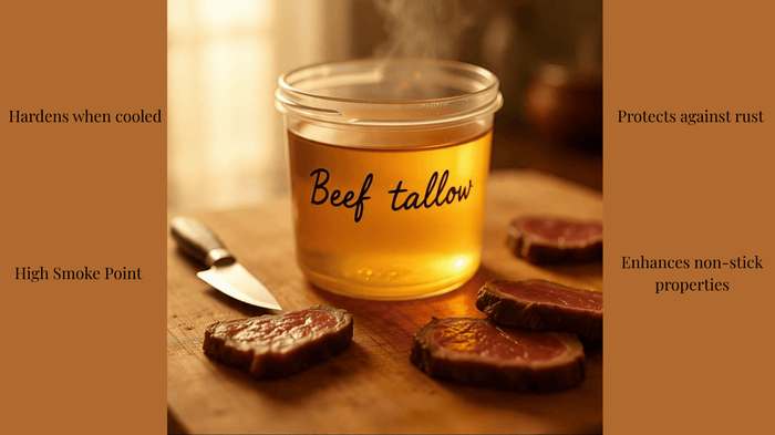 Tallow Cast Iron Seasoning - Naturally Lathered Tallow Co.