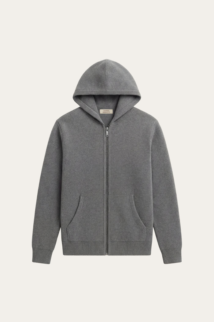 Tavole Hooded Zip Dark Grey