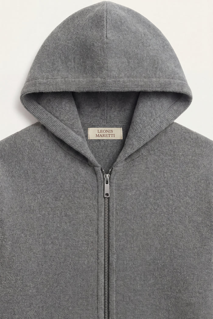 Tavole Hooded Zip Dark Grey