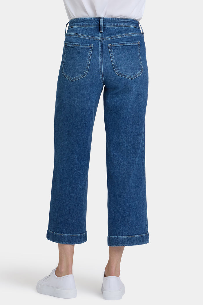 Teresa Wide Leg Ankle Jeans - Opera Blue