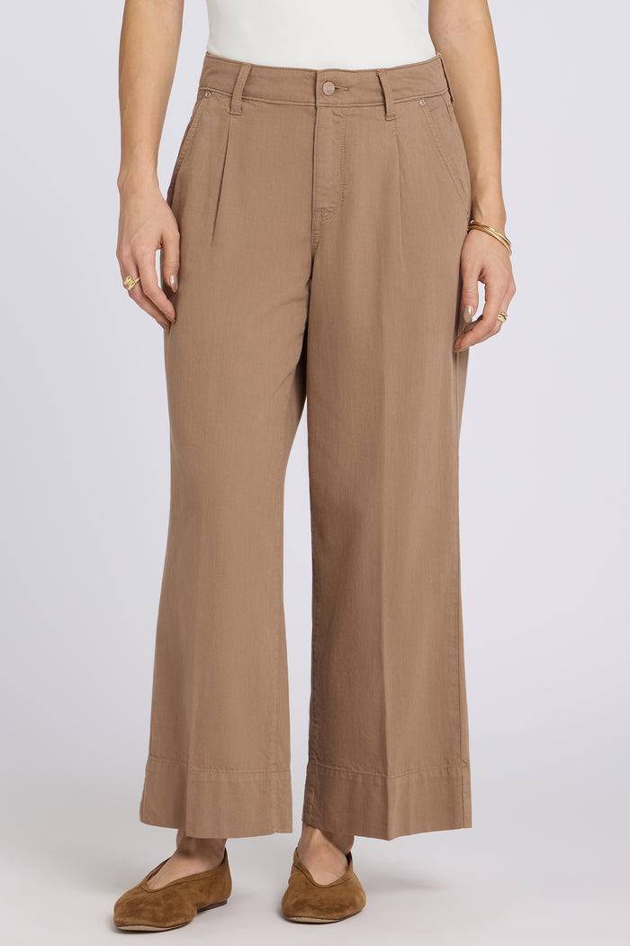 Teresa Wide Leg Ankle Jeans - Toasted Coconut
