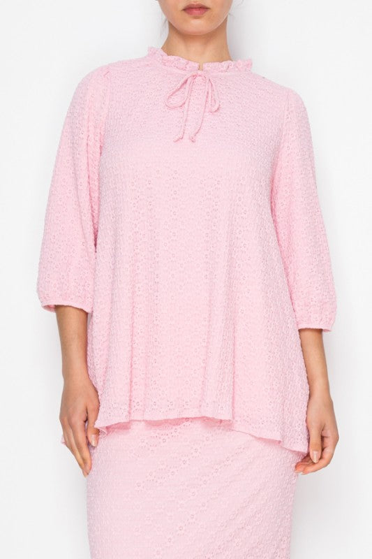 Textured Lace Tunic-3 Colors