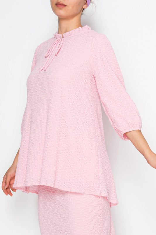 Textured Lace Tunic-3 Colors