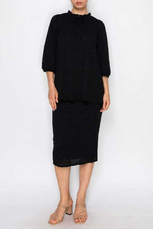 Textured Lace Tunic-3 Colors