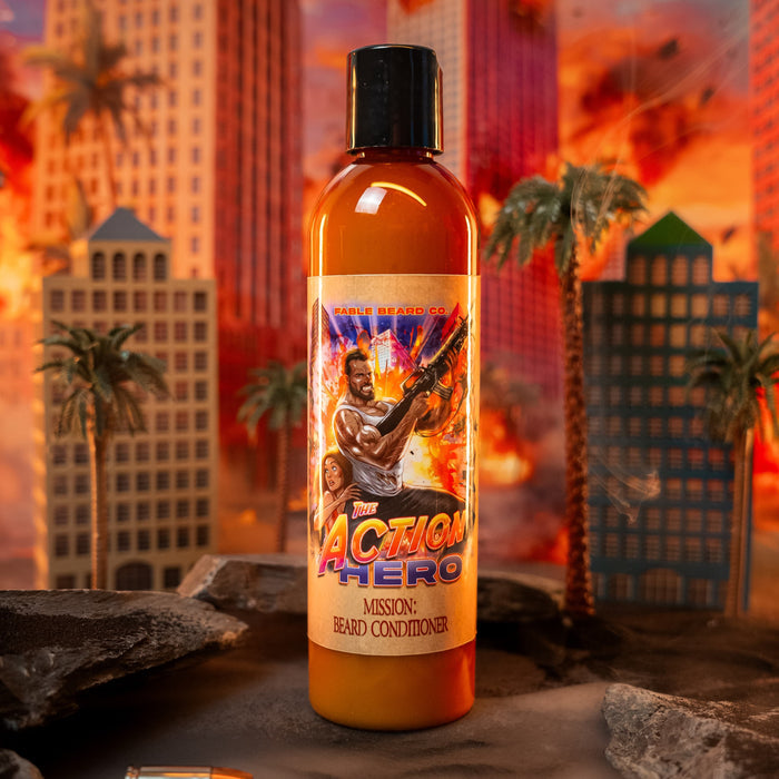 The Action Hero - Beard Conditioner - Musky Cedarwood, Warm Caraway, Velvety Apricot