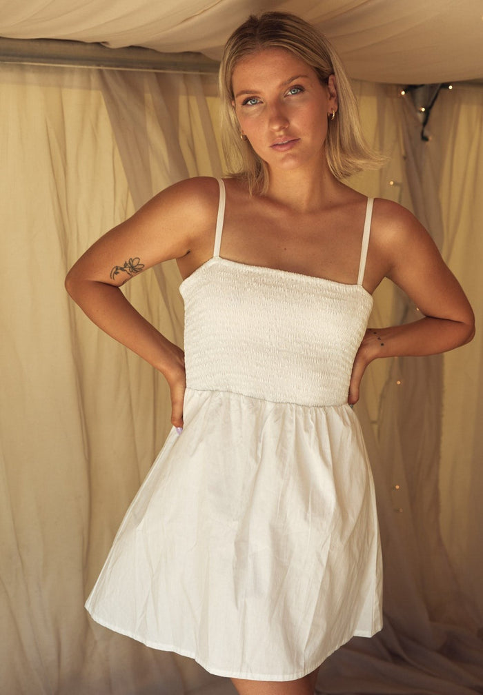 The Cove Mini Dress - White