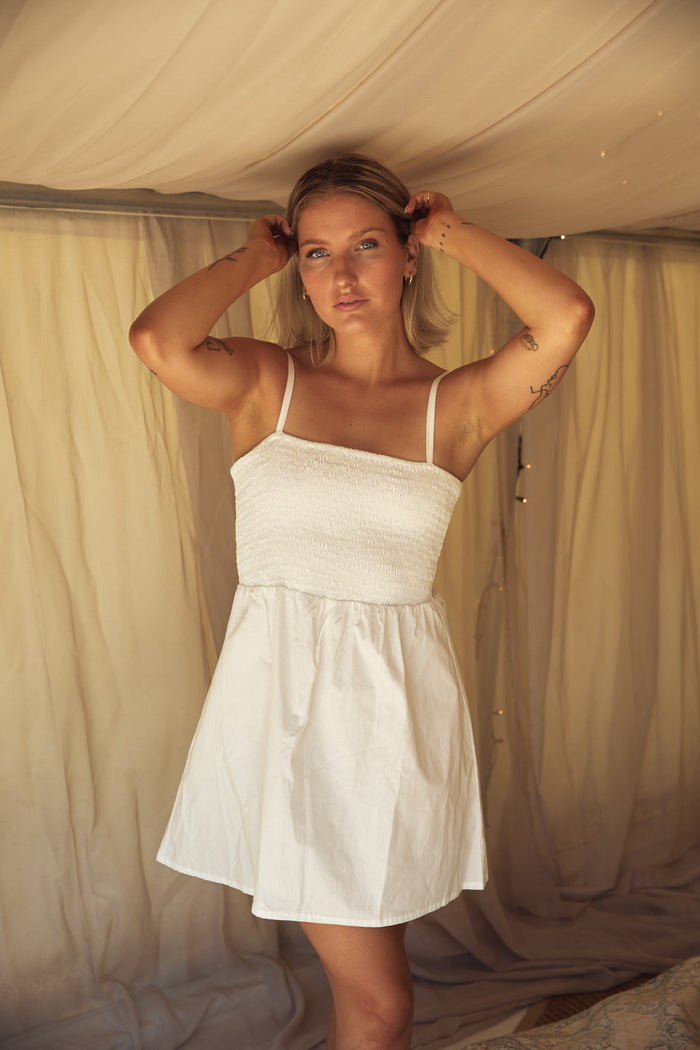 The Cove Mini Dress - White