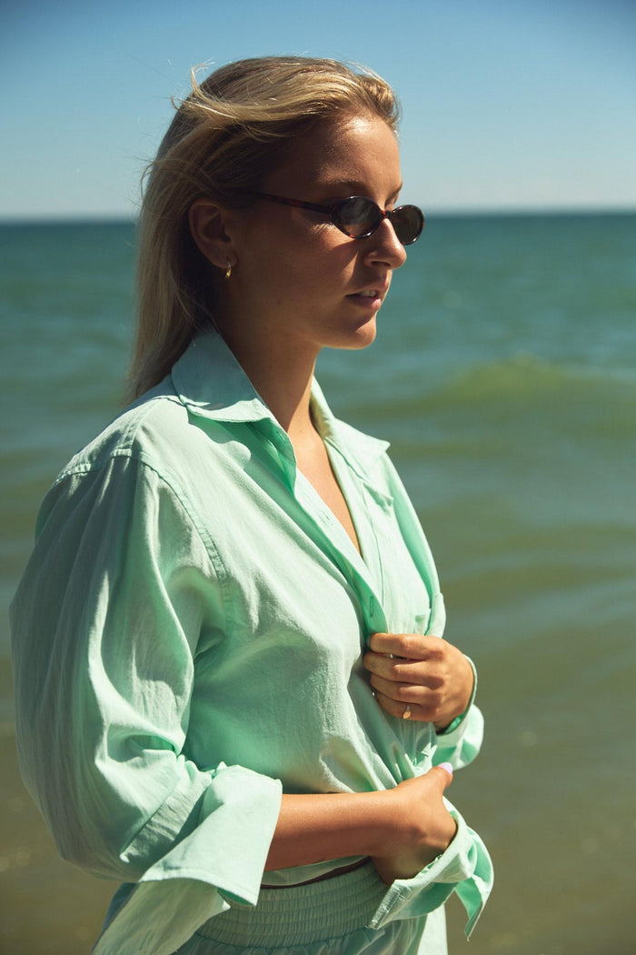 The Everyday Boyfriend Shirt -  Mint