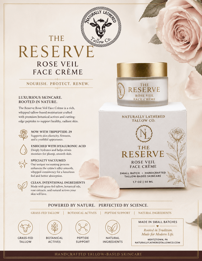 The Reserve Rose Veil Face Crème - Naturally Lathered Tallow Co.