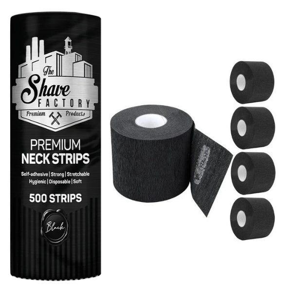 The Shave Factory Premium Black Neck Strip - Halskrause 5er Rolle ( 500 Stück )