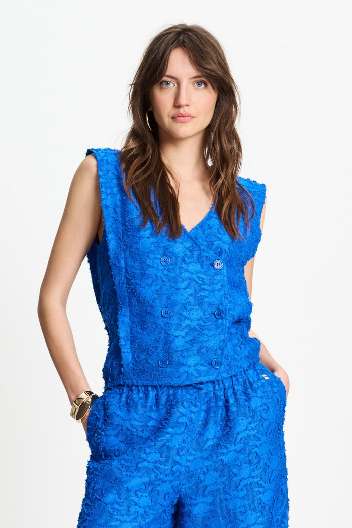 POM Amsterdam Tops TOP - Ocean Blue Jacquard