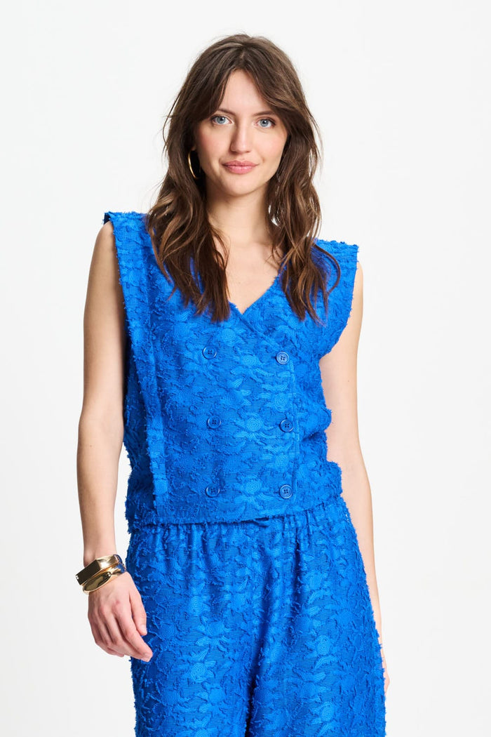 POM Amsterdam Tops TOP - Ocean Blue Jacquard