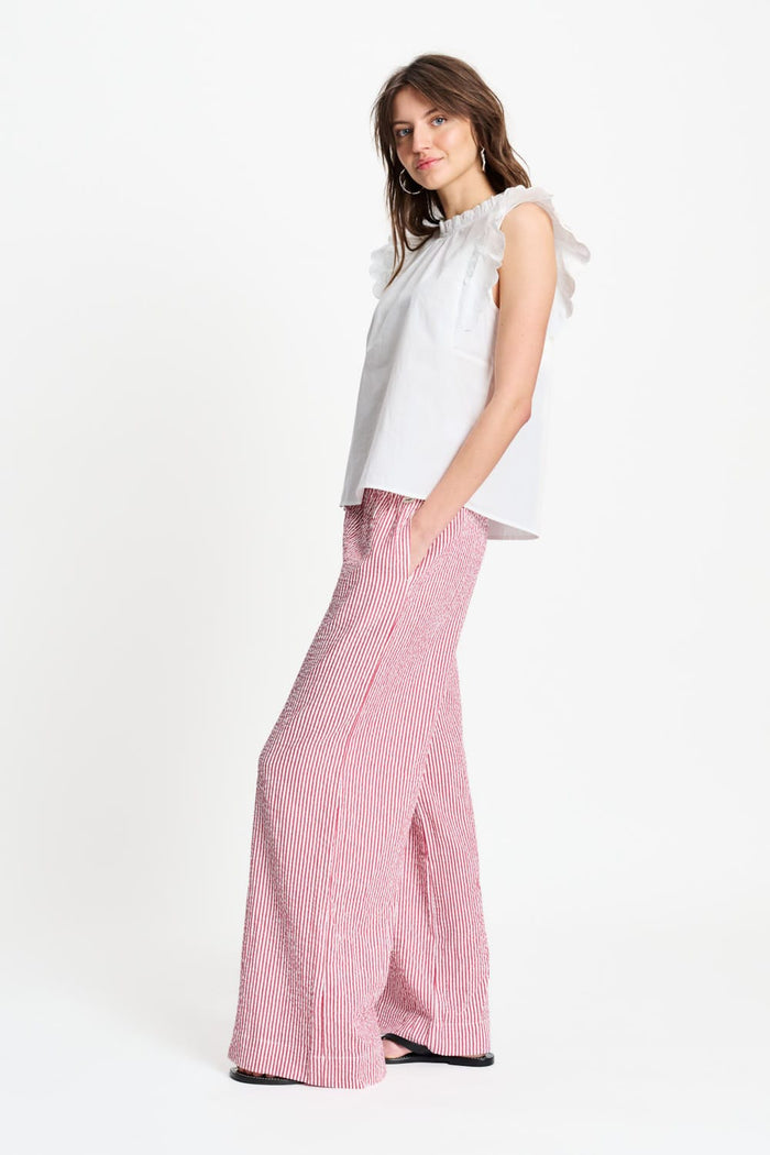 POM Amsterdam Tops TOP - Ruffles Crispy White