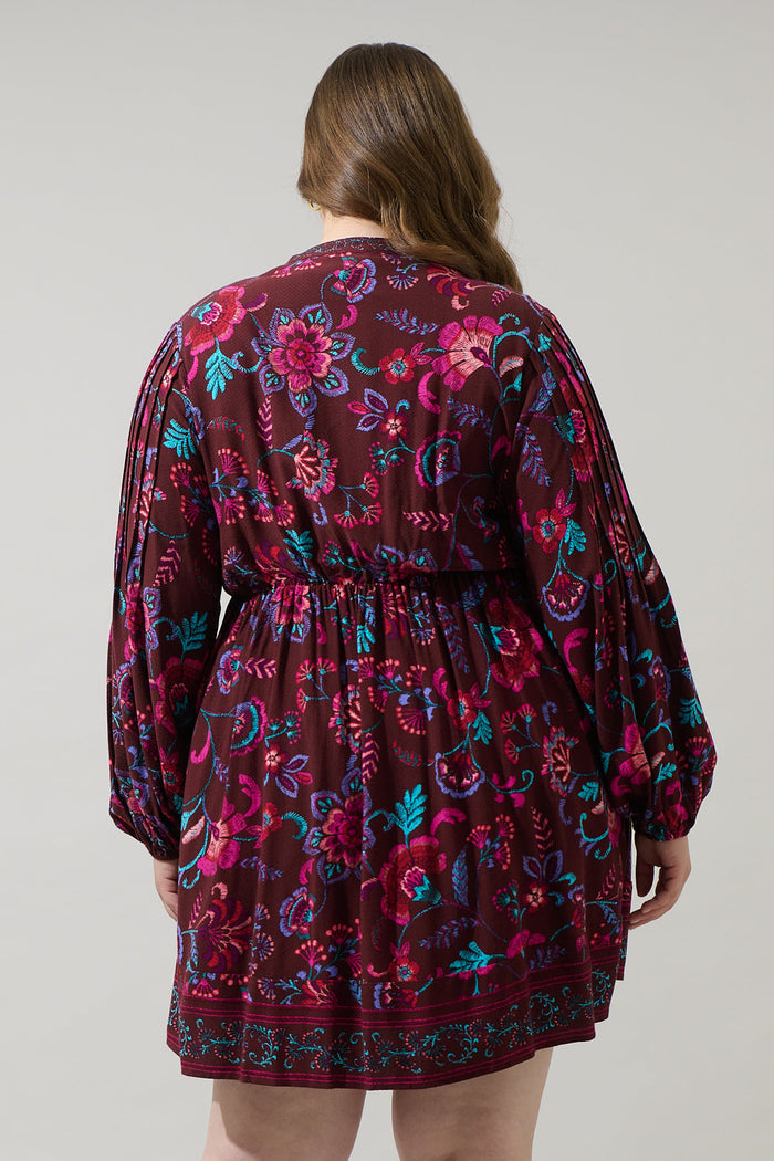 Tory Paisley Ceny Button Down Mini Dress Curve