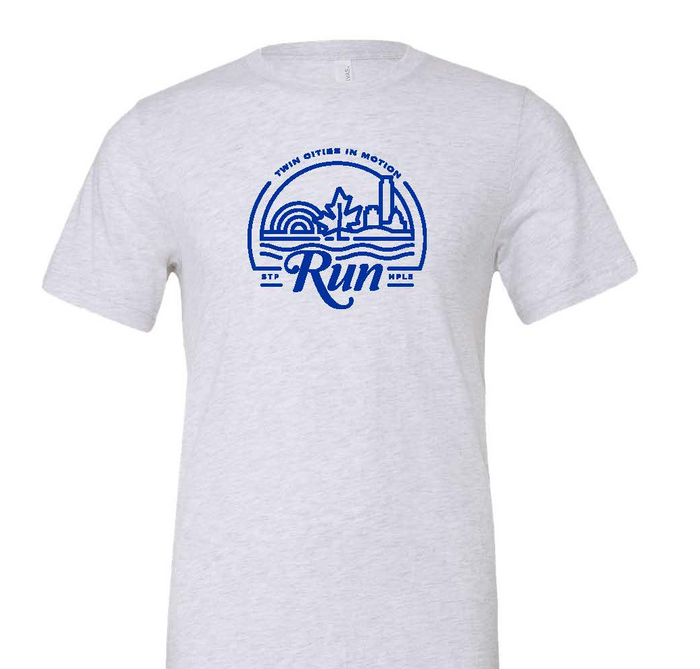 Twin Cities In Motion White Fleck Tri-Blend Tee