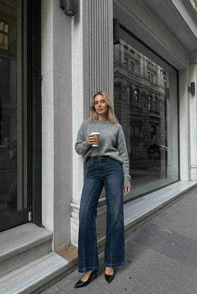 Ultra High Rise Relaxed Flare Jeans - Born To Glam