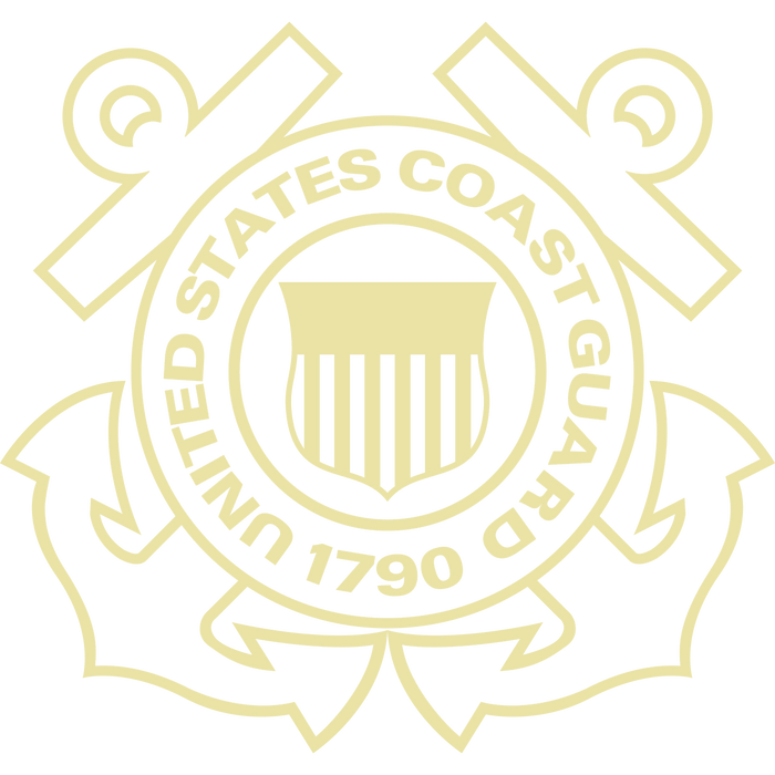 U.S. Coast Guard Embossed Studio Certificate Frame (Vertical)*
