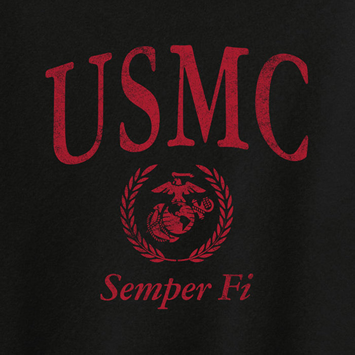 USMC Ladies Tiffany Off the Shoulder Sweatshirt (Black)
