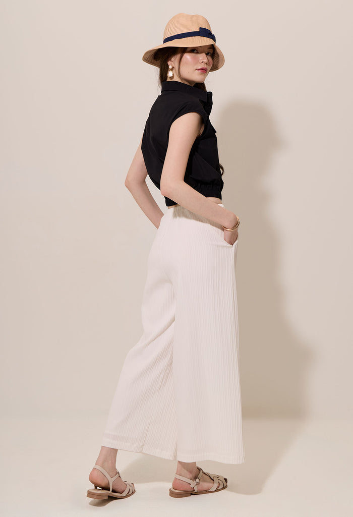 Utility Cropped Button Down Blouse