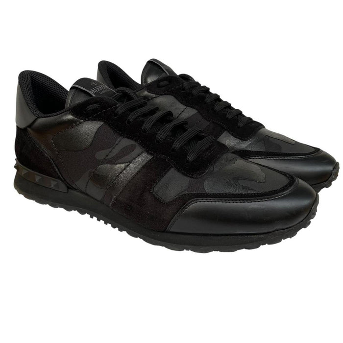 Valentino Garavani Rockrunner Black Camouflage Trainers