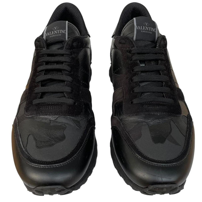 Valentino Garavani Rockrunner Black Camouflage Trainers