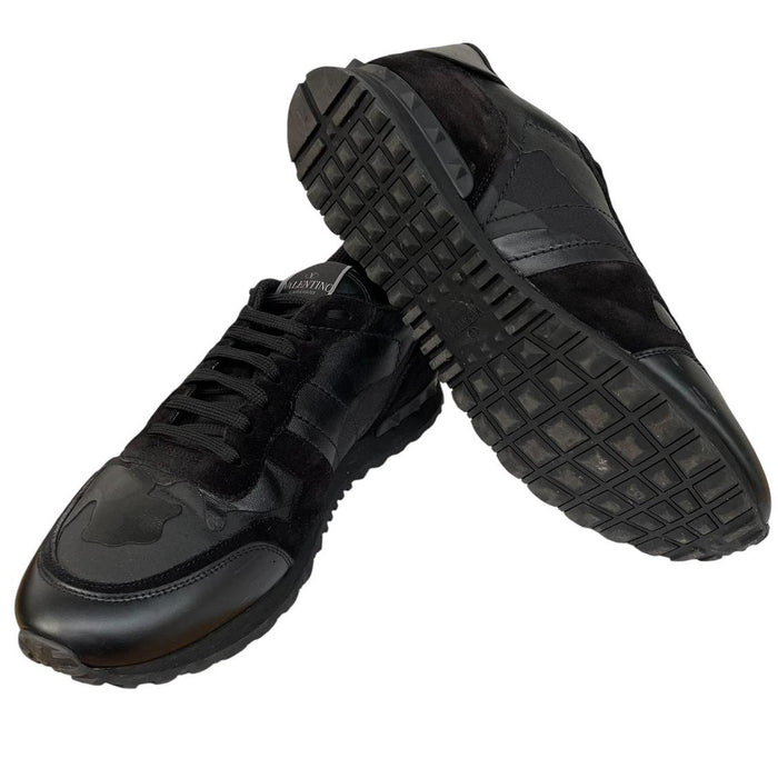 Valentino Garavani Rockrunner Black Camouflage Trainers