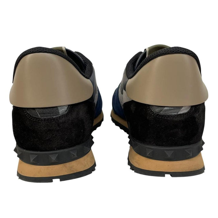 Valentino Garavani Rockrunner Navy Blue Camouflage Trainers